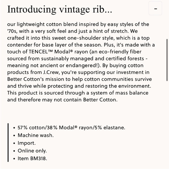 J. Crew One-shoulder Ivory ruffle neck top in vintage rib, Size M - Picture 6 of 6